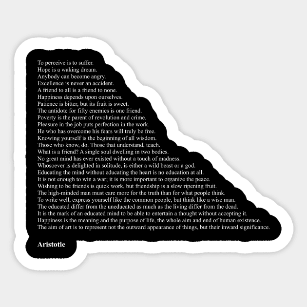 Aristotle Quotes Sticker by qqqueiru